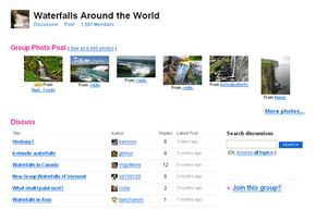 Many sites have groups that you can join to share your photos and comment on others. This group is for photos of waterfalls.