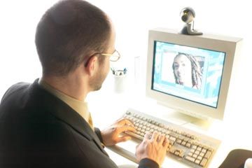 man at computer