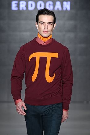 model in pi sweater