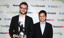 Pinterest co-founders at award show