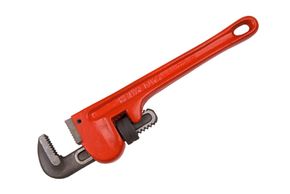 A pipe wrench is bigger and sturdier than a standard wrench,                              allowing it to turn pipes more efficiently.