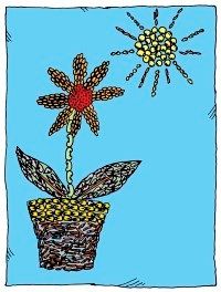 Illustration of a plant mosaic