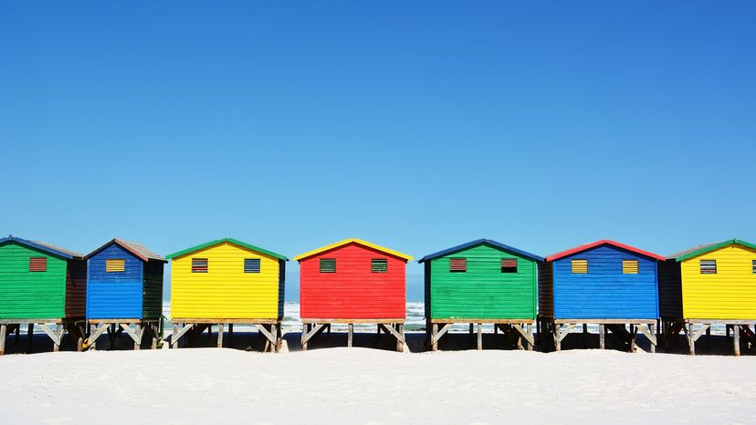 beach huts, Capetown