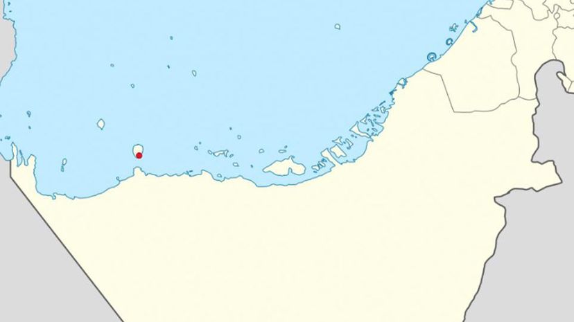 Sir Bani Yas Map