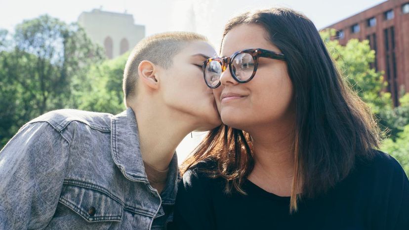 Kiss on cheek