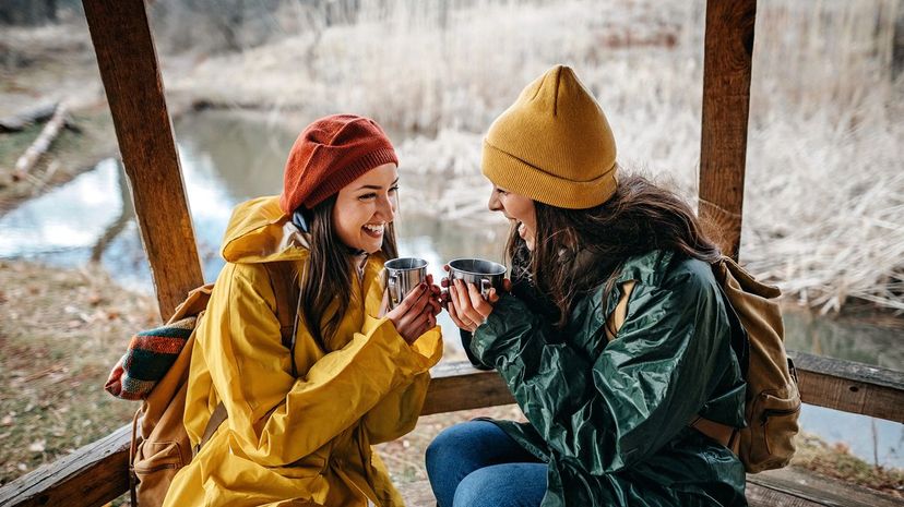 Female friends talking