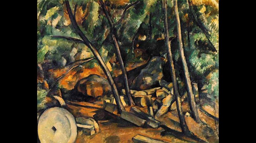 Woods with Millstone Cezanne