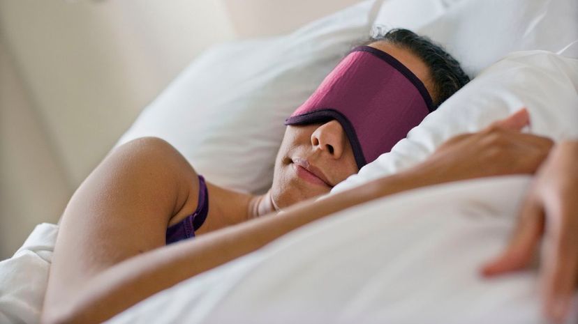 Woman Sleeping with Eye Mask