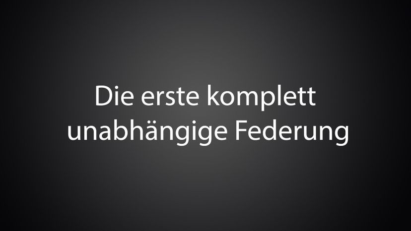Die erste komplett unabhaÃŒË†ngige Federung 