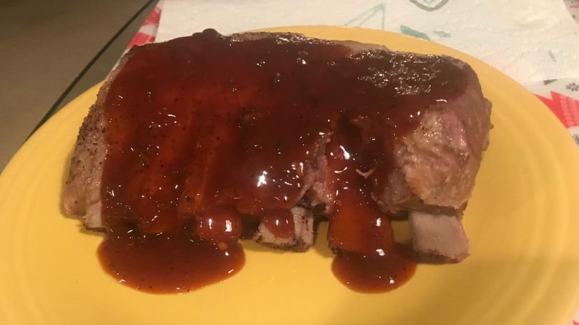 Pork Loin Ribs with barbecue sauce