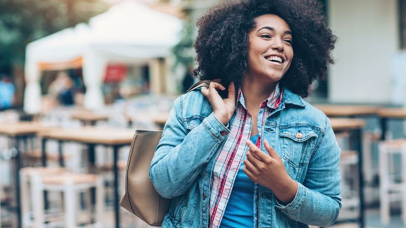 Woman smiling