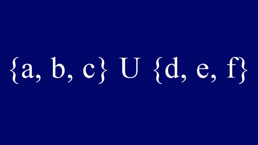 {a, b, c} U {d, e, f} = {a, b, c, d, e, f}