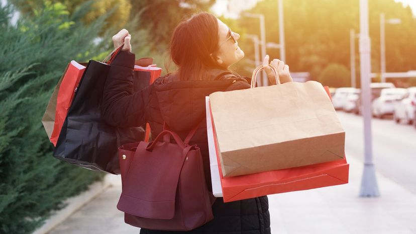 Woman with shopping bags