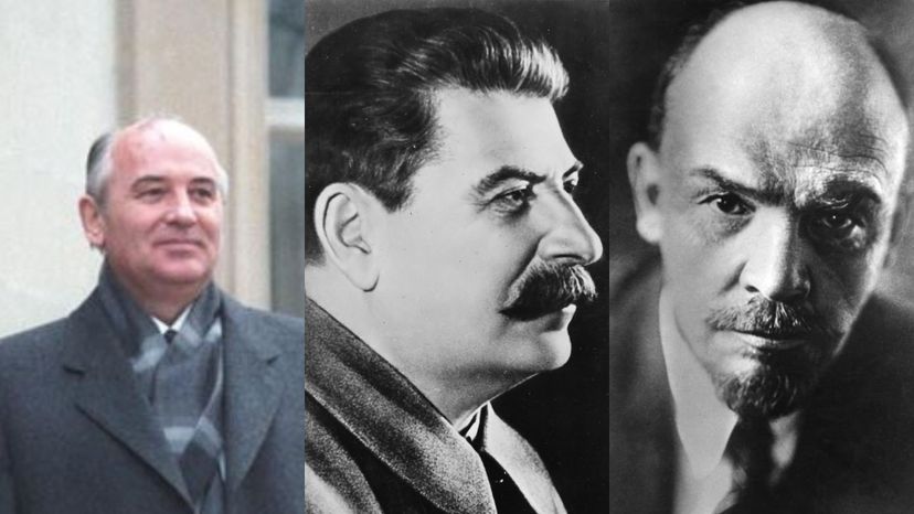 Mikhail Gorbachev, Joseph Stalin, Vladimir Lenin
