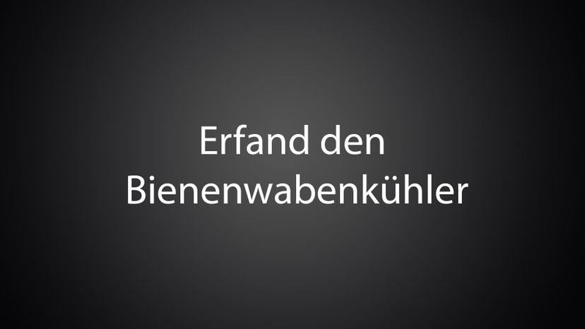 Erfand den BienenwabenkuÌˆhler