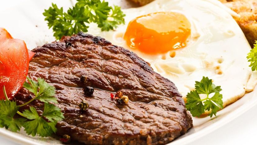 Steak and eggs