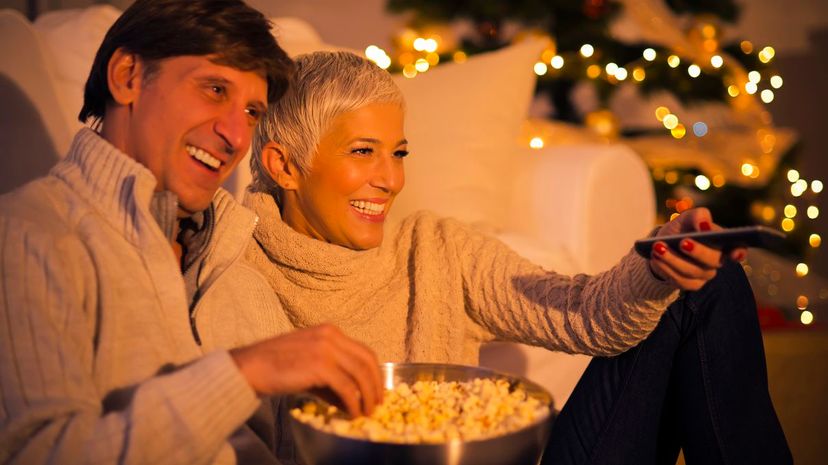 Mature Couple Watch Christmas Movies