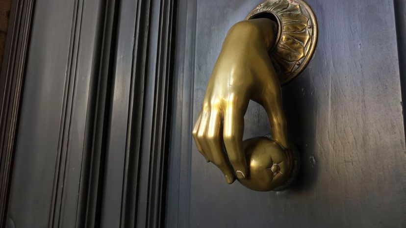 Hand door knocker