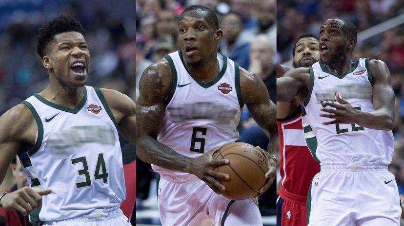 Giannis Antetokounmpo, Eric Bledsoe, Khris Middleton