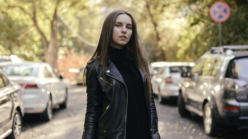 Woman leather jacket