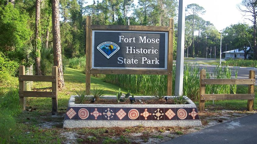 Fort Mose Historic State Park entrance