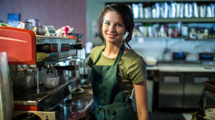 Teenage waitress