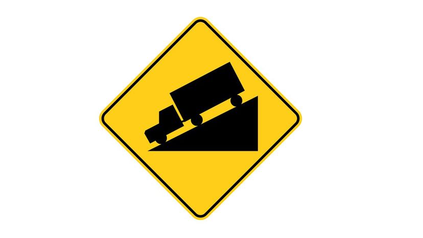 Slowing trucks on inclines