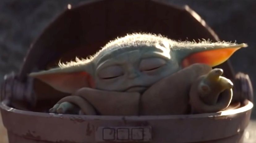 Baby Yoda using his force