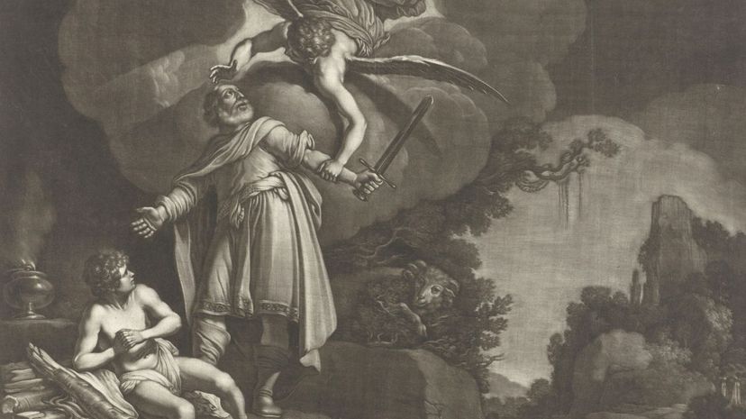 Abraham offers Isaac