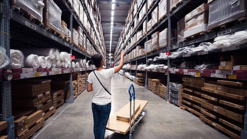 Woman Shopping at Warehouse and/or IKEA