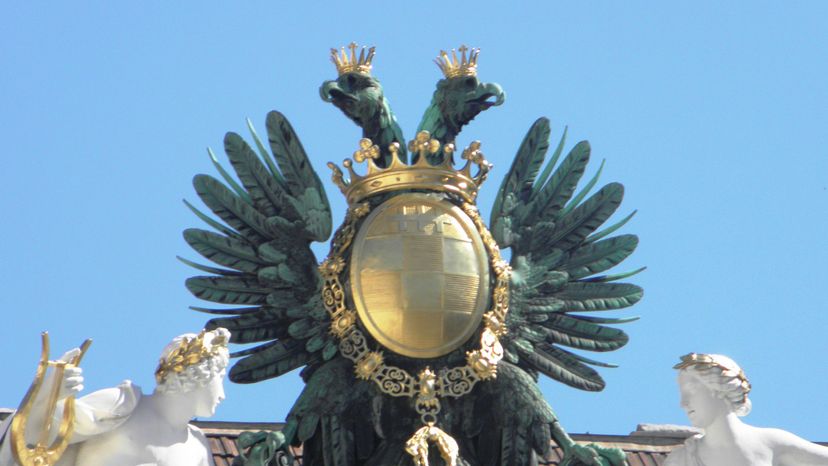Double headed eagle sculpture in Austria