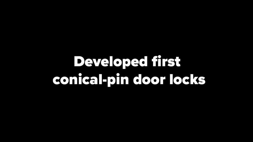 developed first conical-pin door locks