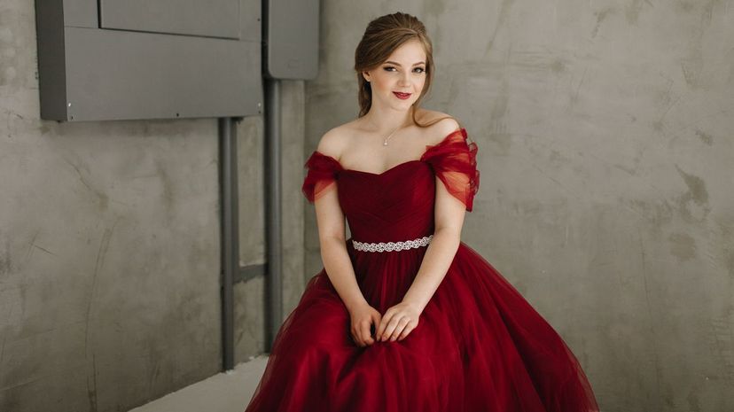 red prom dress