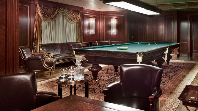 Luxury billiard room in a private house