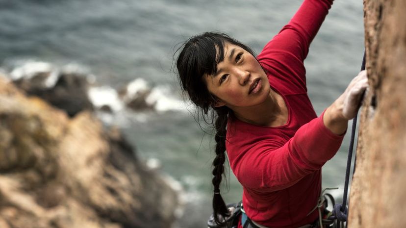 Woman climbing