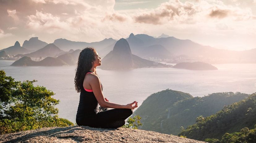 3 Peaceful woman meditating