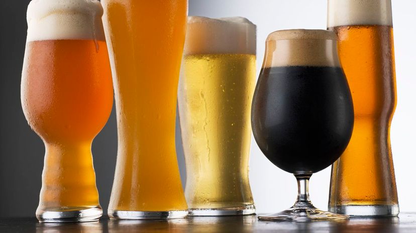 Variety of Beer glasses