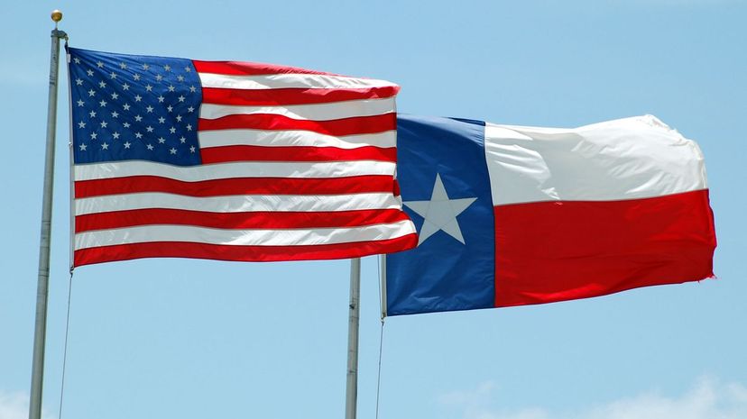 Texas and American Flag