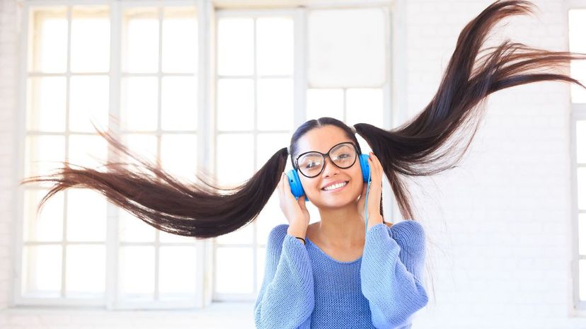 Girl listening to music