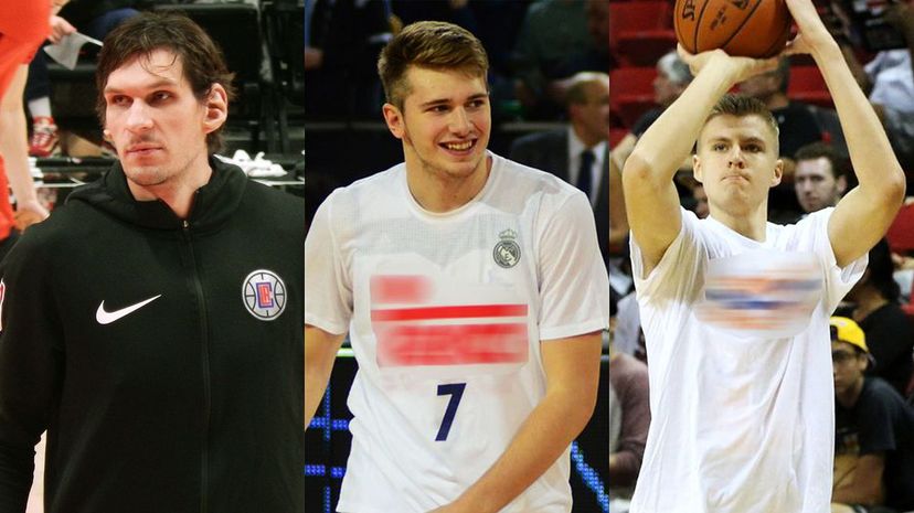 Boban Marjanovic, Luka Doncic, Kristaps Porzingis