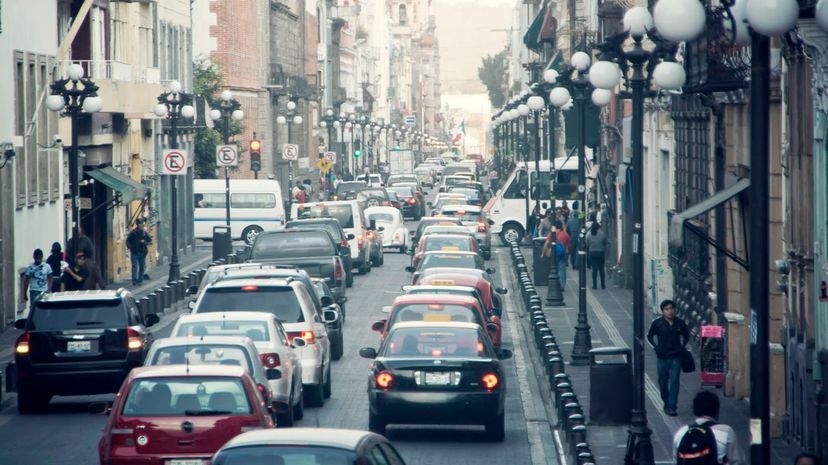 Street scenes at the city of Puebla