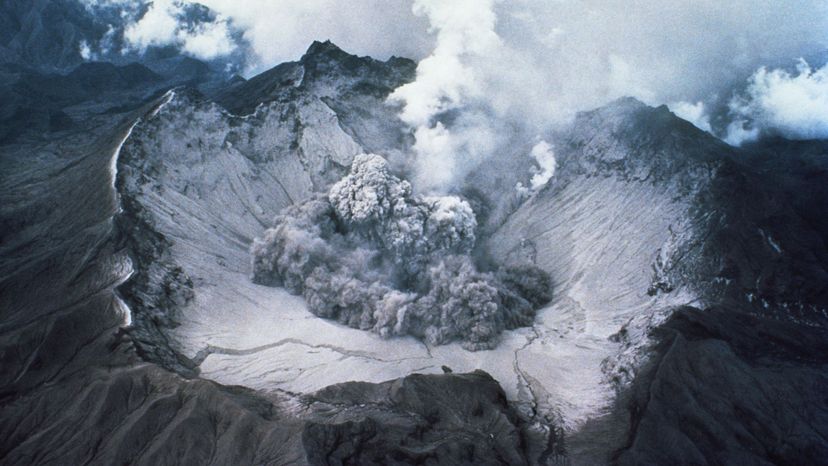 The Smoking Crater of Mount St. Helens, Washington