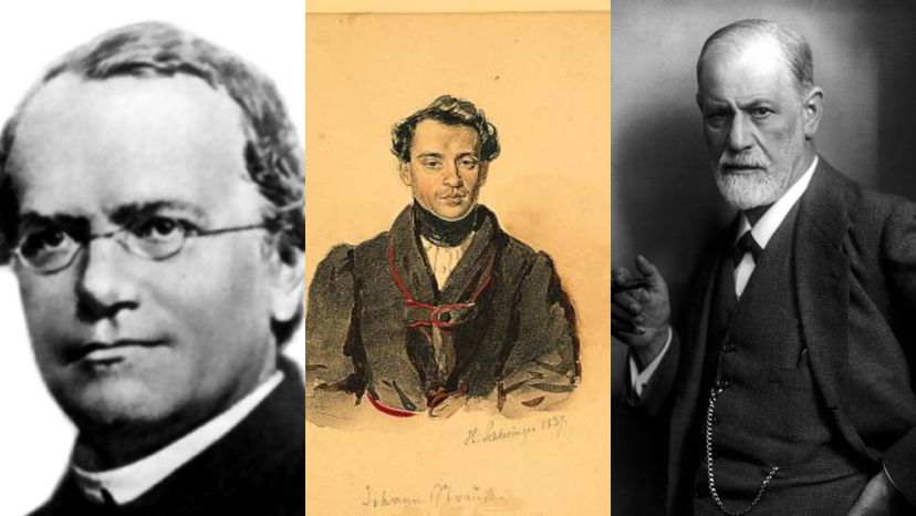 Gregor Mendel, Johann Strauss, and Sigmund Freud