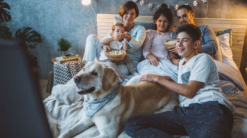 Family Watching TV