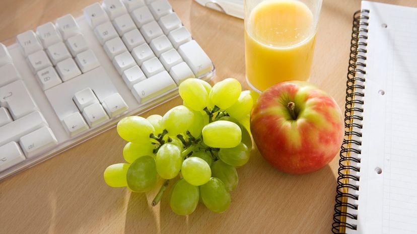 Fruits on desk