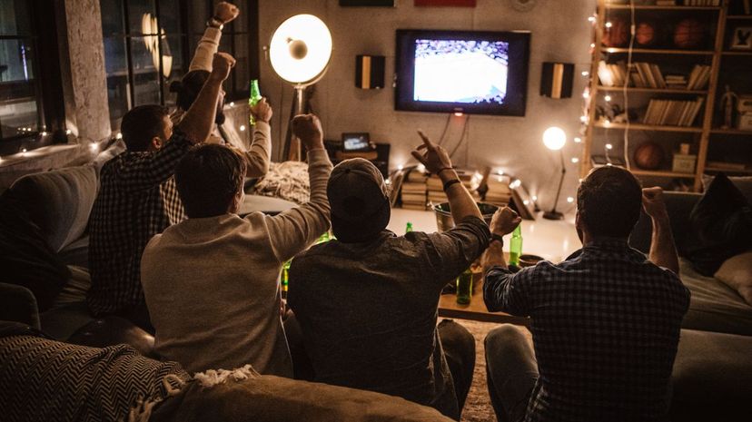 14 watching the game on tv