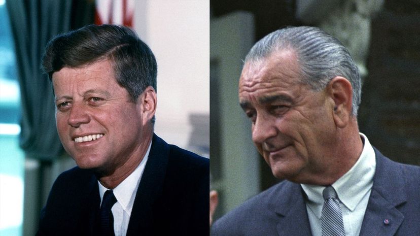 John F. Kennedy and Lyndon Johnson