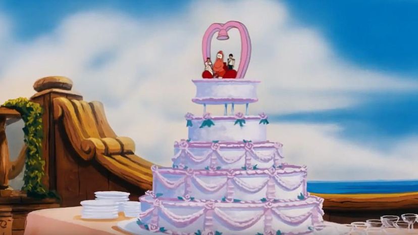 Little Mermaid wedding cake