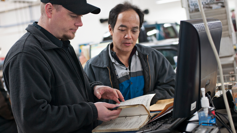 Consult your car's manual or call the dealer to ask (oil change)