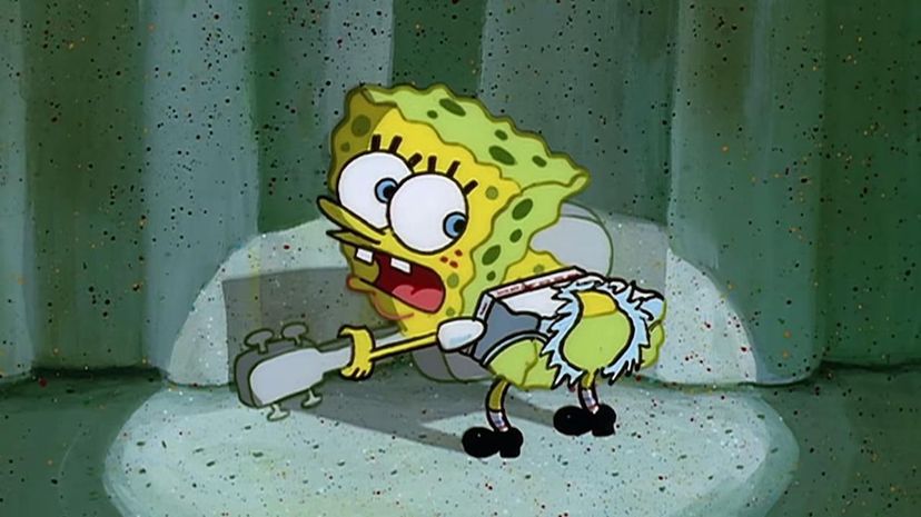 7 - SpongeBob SquarePants ripped pants